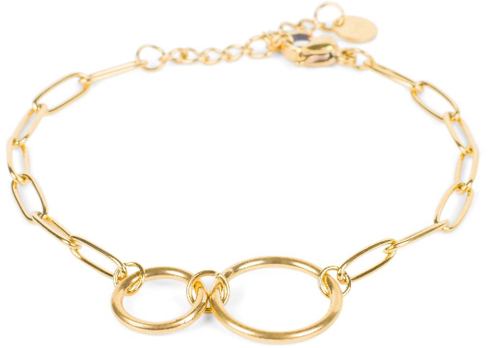 Stylebreaker Edelstahl Glieder Armkette Mit Ring Anhängern