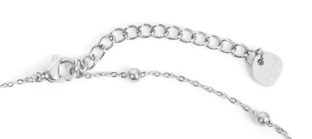 Stylebreaker Edelstahl Halskette Mit Herz Anhängern Und Kugelperlen