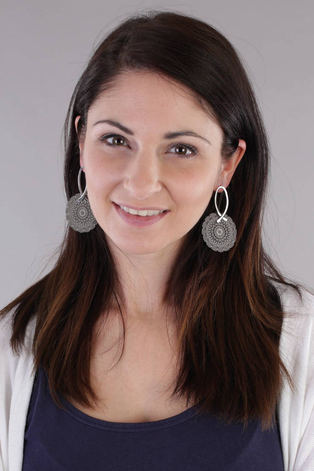 Stylebreaker Edelstahl Ohrringe Mit Ornament Anhänger