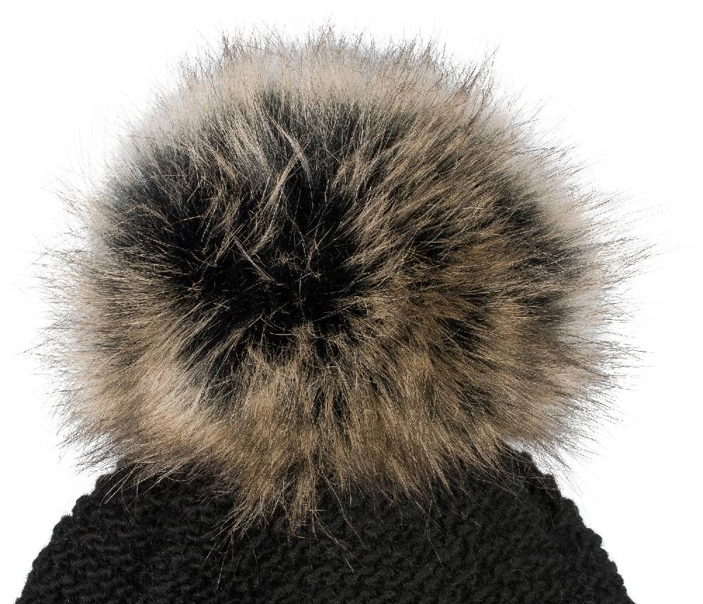 Stylebreaker Einfarbige Strick Bommelmütze Mit Thermo-Fleece