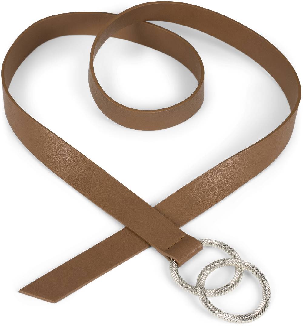 Stylebreaker Einfarbiger Taillengürtel Mit Doppelter Geprägter Ringschnalle