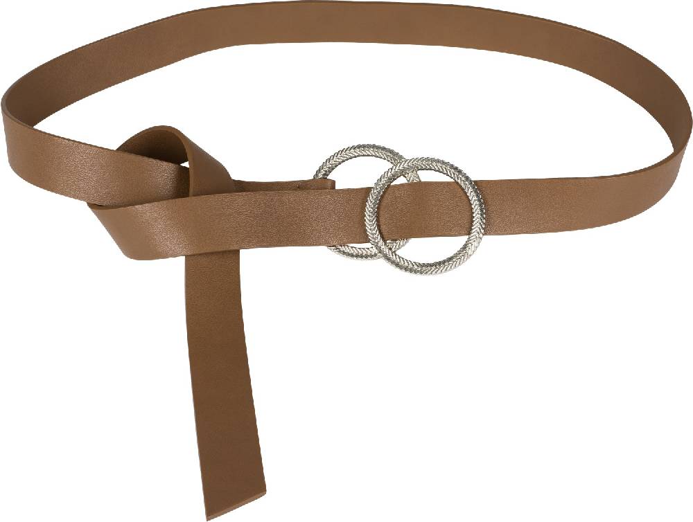 Stylebreaker Einfarbiger Taillengürtel mit doppelter geprägter Ringschnalle