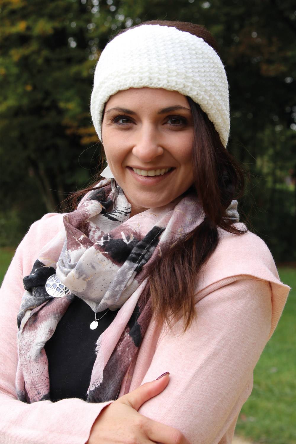 Stylebreaker Einfarbiges Stirnband In Feiner Häkel Optik