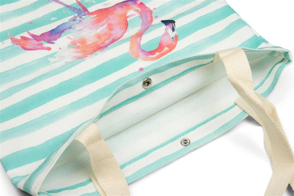 Stylebreaker Einkaufstasche Mit Streifen Und Flamingo