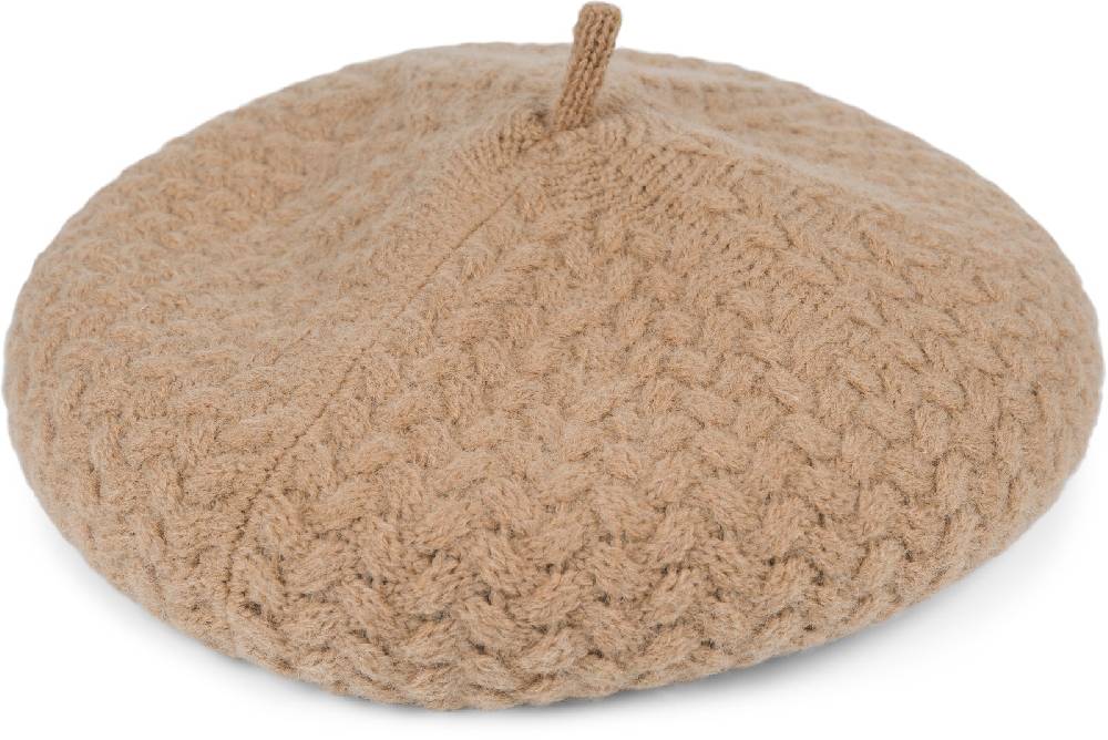 Stylebreaker Feinstrick Baskenmütze Mit Flechtmuster