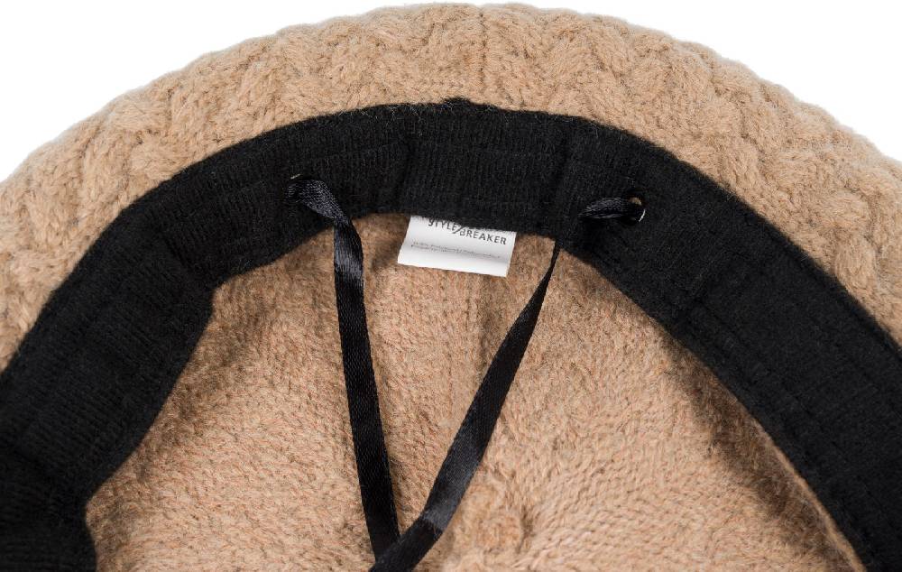 Stylebreaker Feinstrick Baskenmütze Mit Flechtmuster