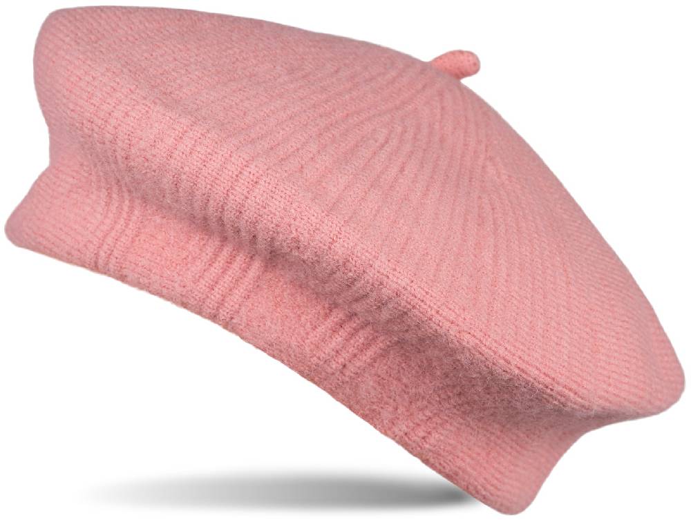 Stylebreaker Feinstrick Baskenmütze mit Streifen Muster