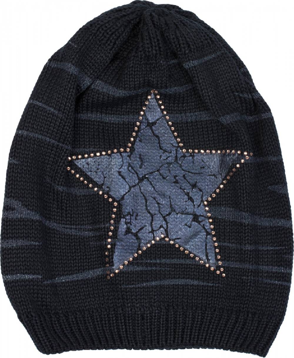 Stylebreaker Feinstrick Beanie Mit Stern Und Strass