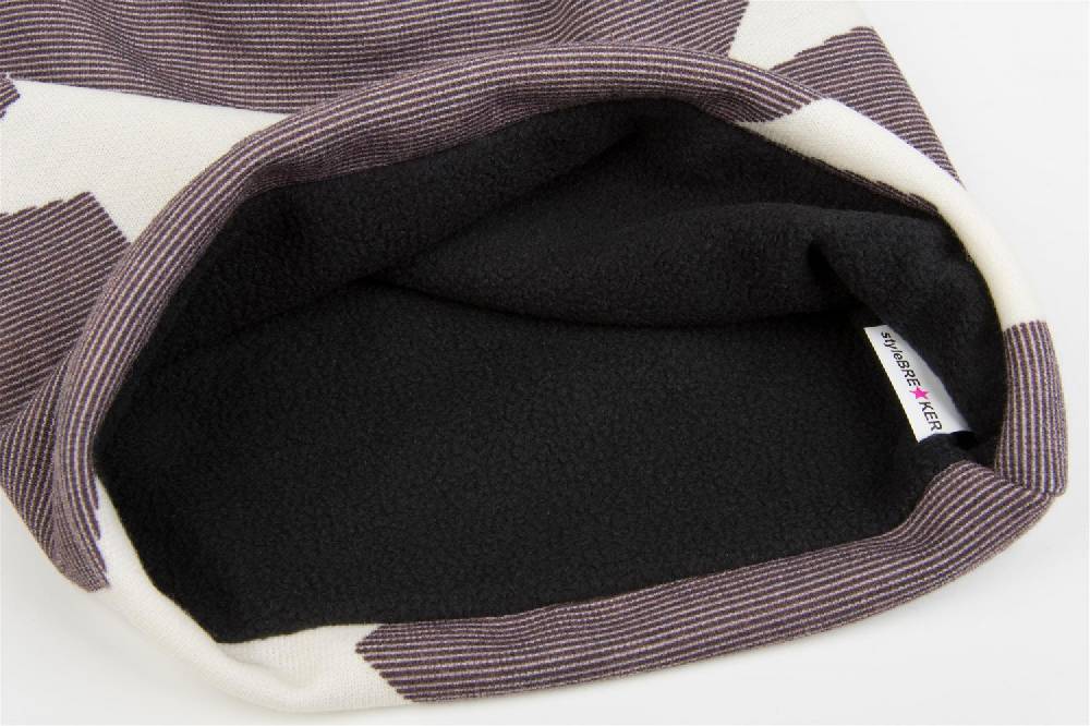 Stylebreaker Feinstrick Beanie Mit Sterne, Streifen Muster