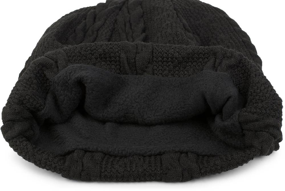 Stylebreaker Feinstrick Beanie Mit Zopfmuster Und Fleece