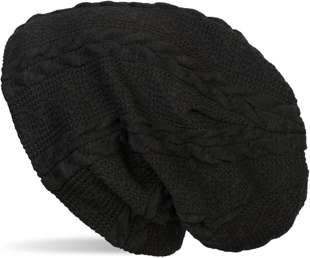 Stylebreaker Feinstrick Beanie mit Zopfmuster und Fleece