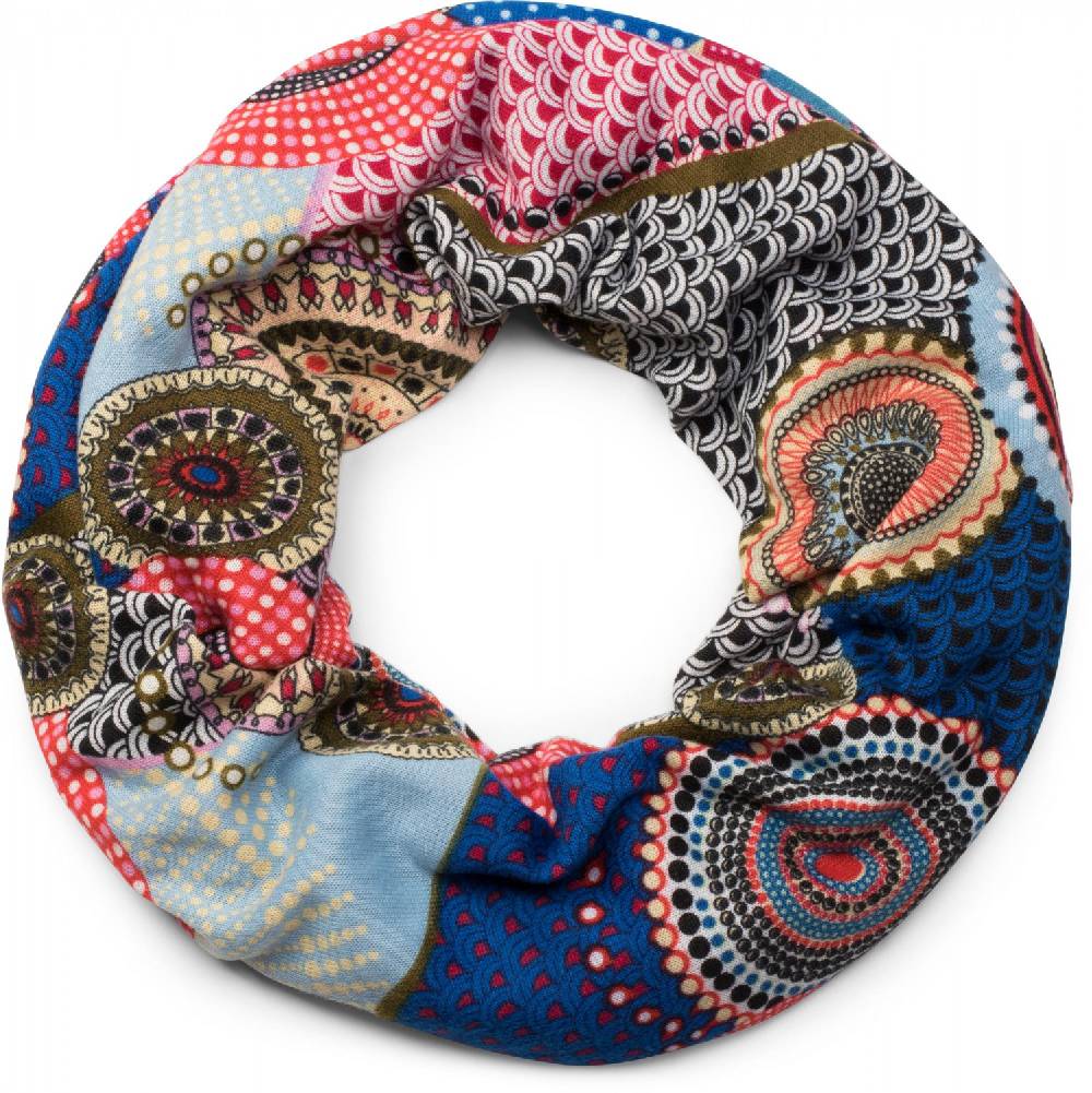 Stylebreaker Feinstrick Loop mit Ethno Punkte Muster