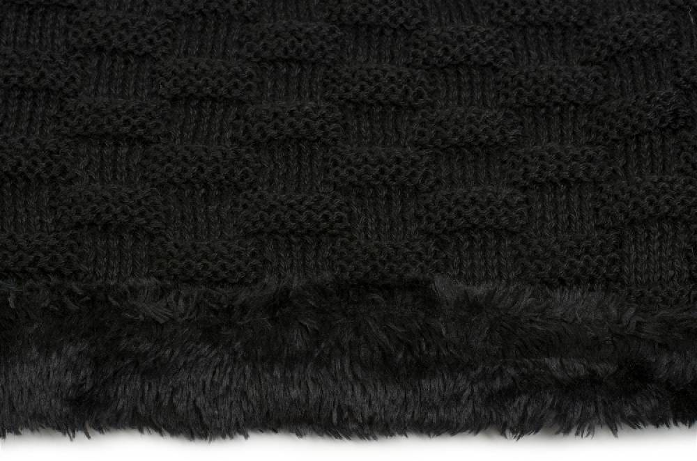 Stylebreaker Feinstrick Loop Mit Flecht Muster Und Teddyfleece