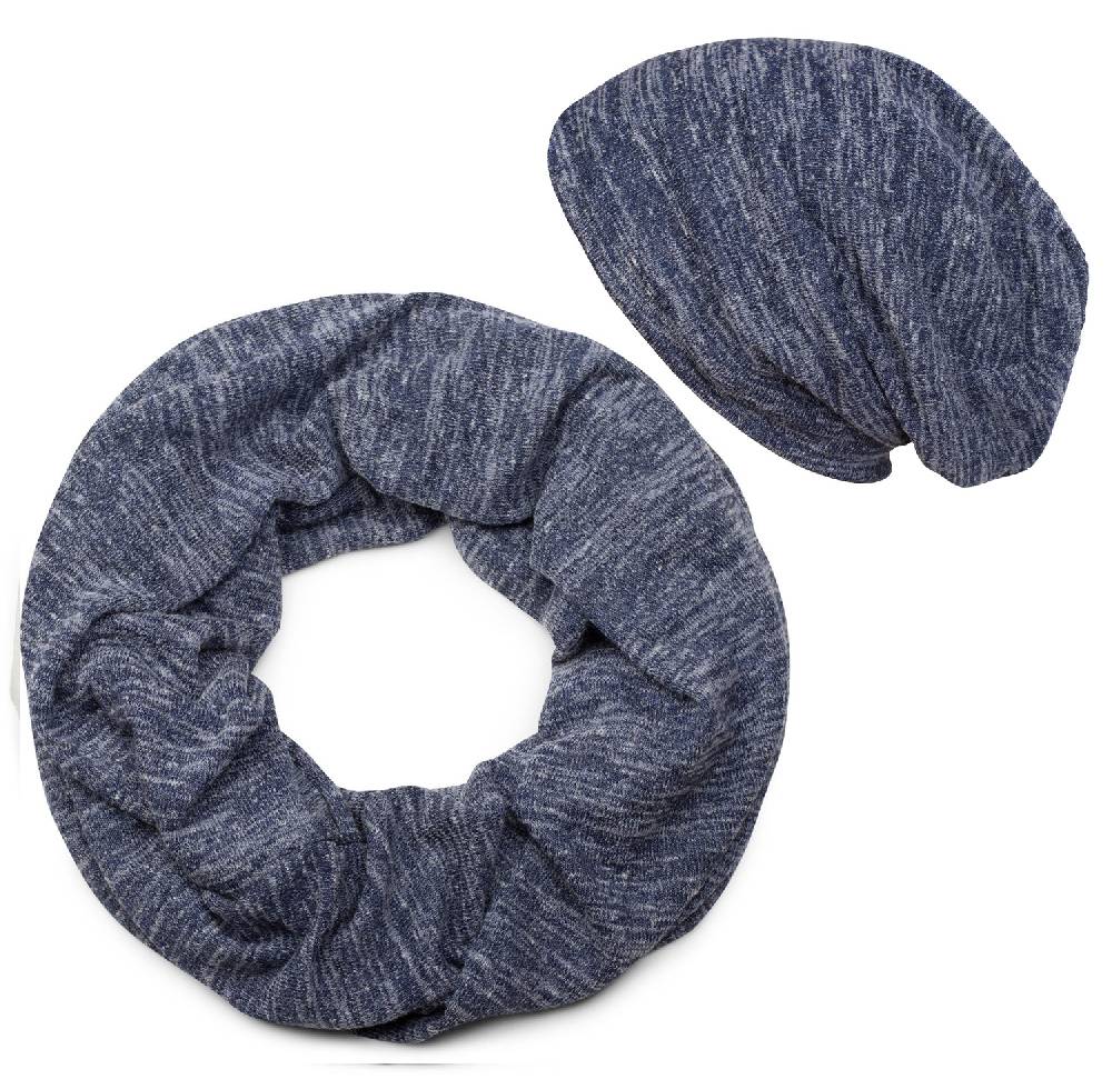 Stylebreaker Feinstrick Loop und Beanie Set Meliert