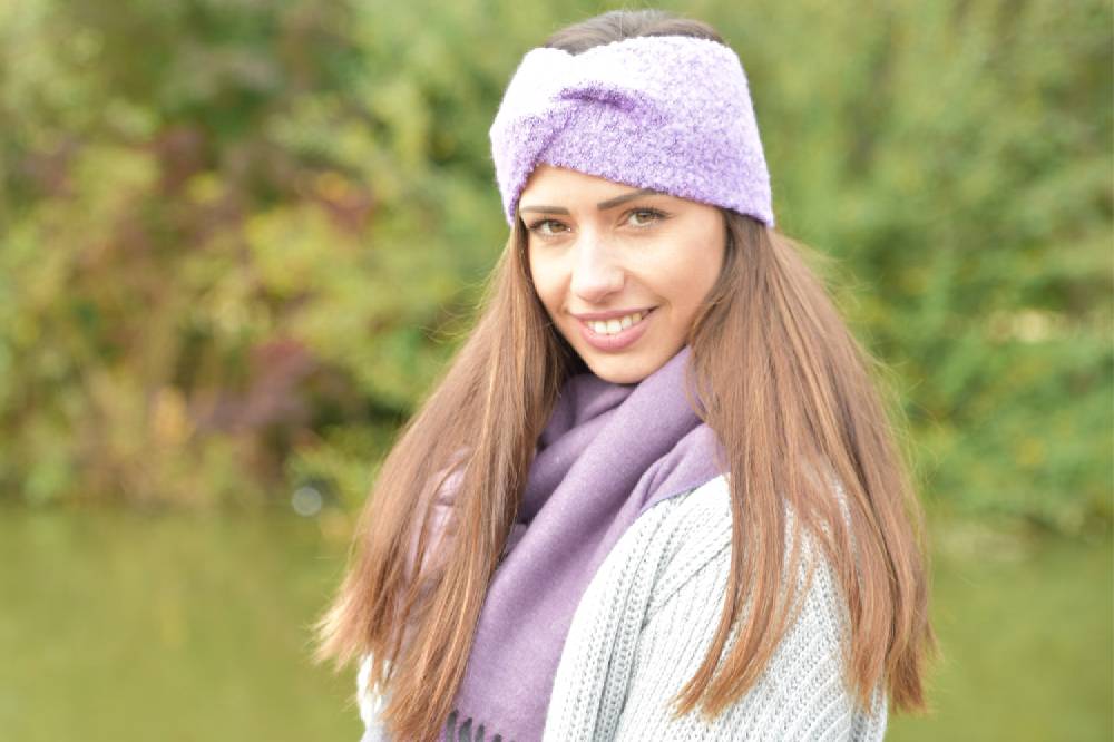 Stylebreaker Feinstrick Stirnband Meliert Mit Twist Knoten