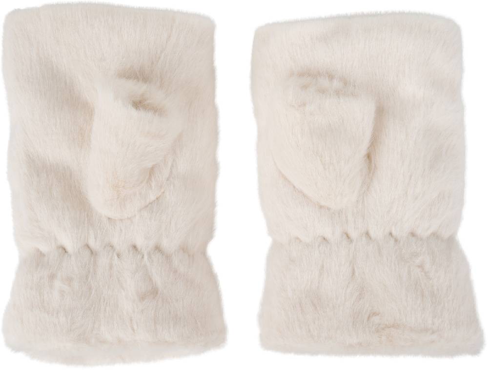 Stylebreaker Fingerlose Handschuhe Kunstfell Einfarbig