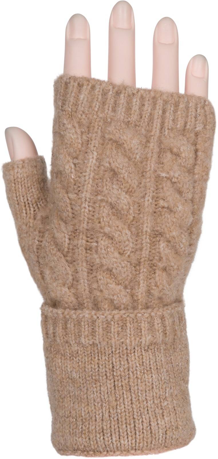 Stylebreaker Fingerlose Strickhandschuhe Zopfmuster