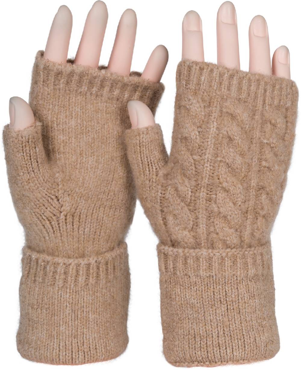 Stylebreaker Fingerlose Strickhandschuhe Zopfmuster
