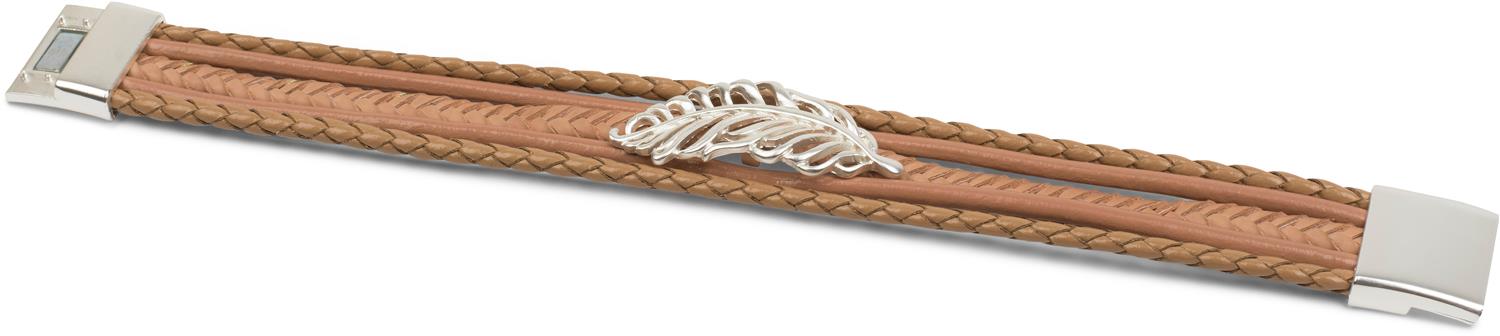 Stylebreaker Flecht Armband Mit Feder Schmuck Element