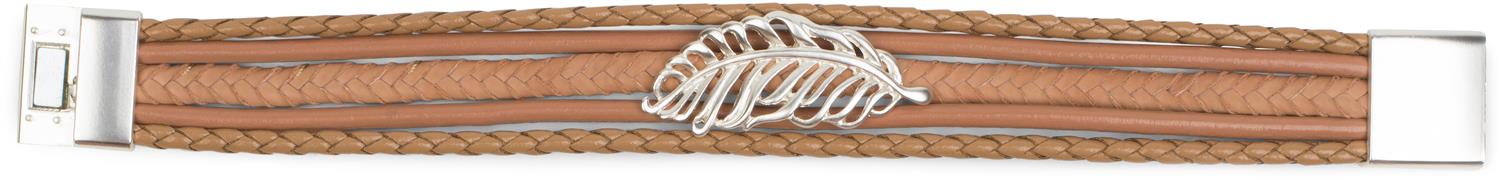 Stylebreaker Flecht Armband Mit Feder Schmuck Element