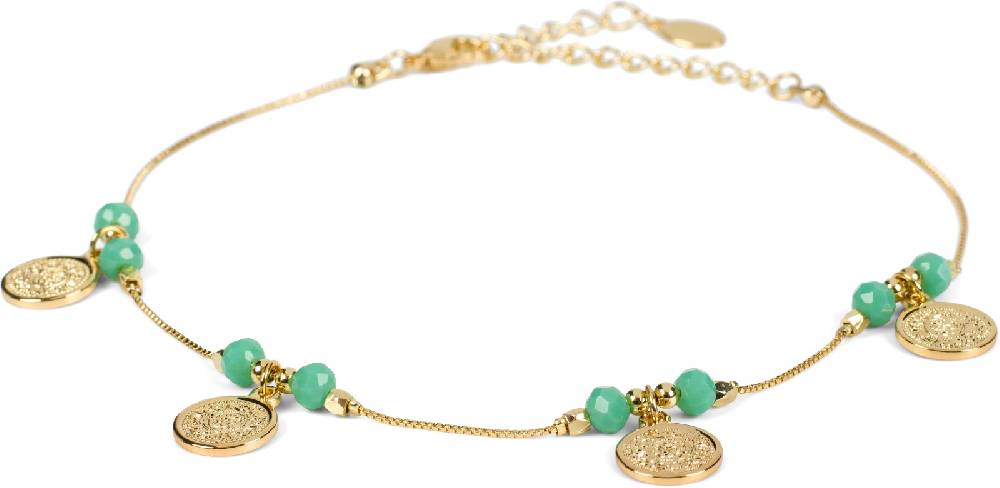 Stylebreaker Fußkettchen Mit Münz Anhängern Und Perlen