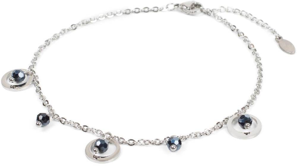 Stylebreaker Fußkettchen Mit Ring Und Perlen Anhängern