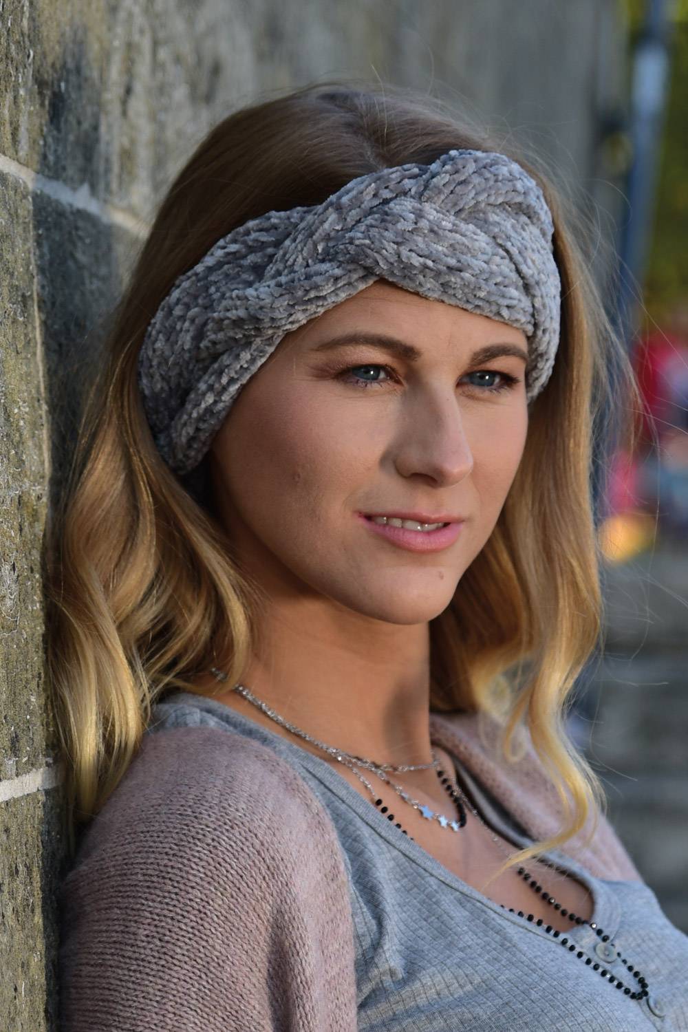 Stylebreaker Geflochtenes Strick Stirnband Chenille Optik