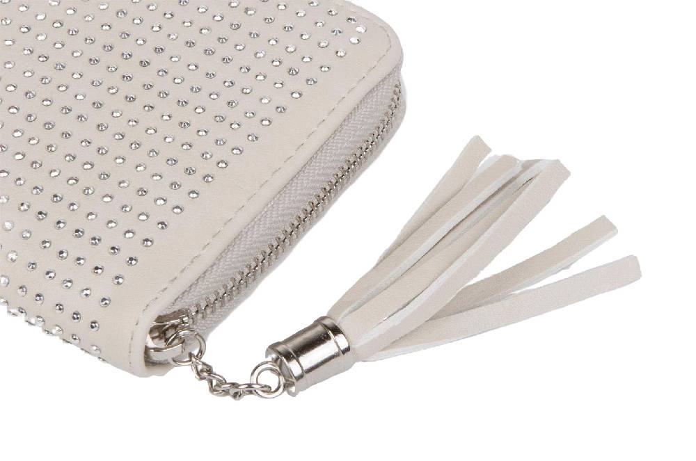 Stylebreaker Geldbörse Mit All Over Strass Nieten Mit Reißverschluss