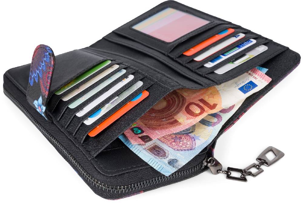 Stylebreaker Geldbörse Mit Ethno Blumen Und Blüten Muster