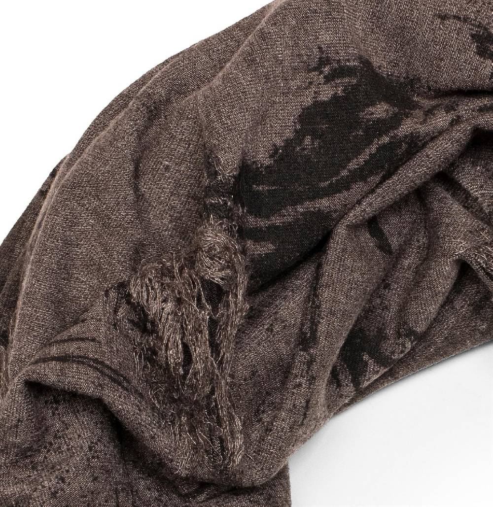 Stylebreaker Gemusterter Loop Schal Im Destroyed Used Look