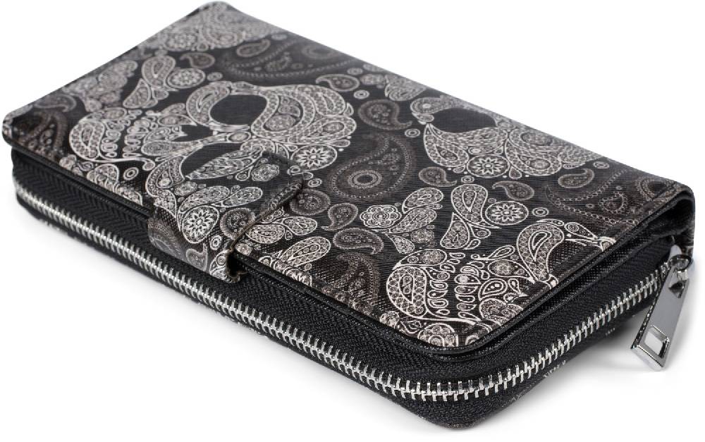 Stylebreaker Große Geldbörse Mit Totenkopf Paisley Print