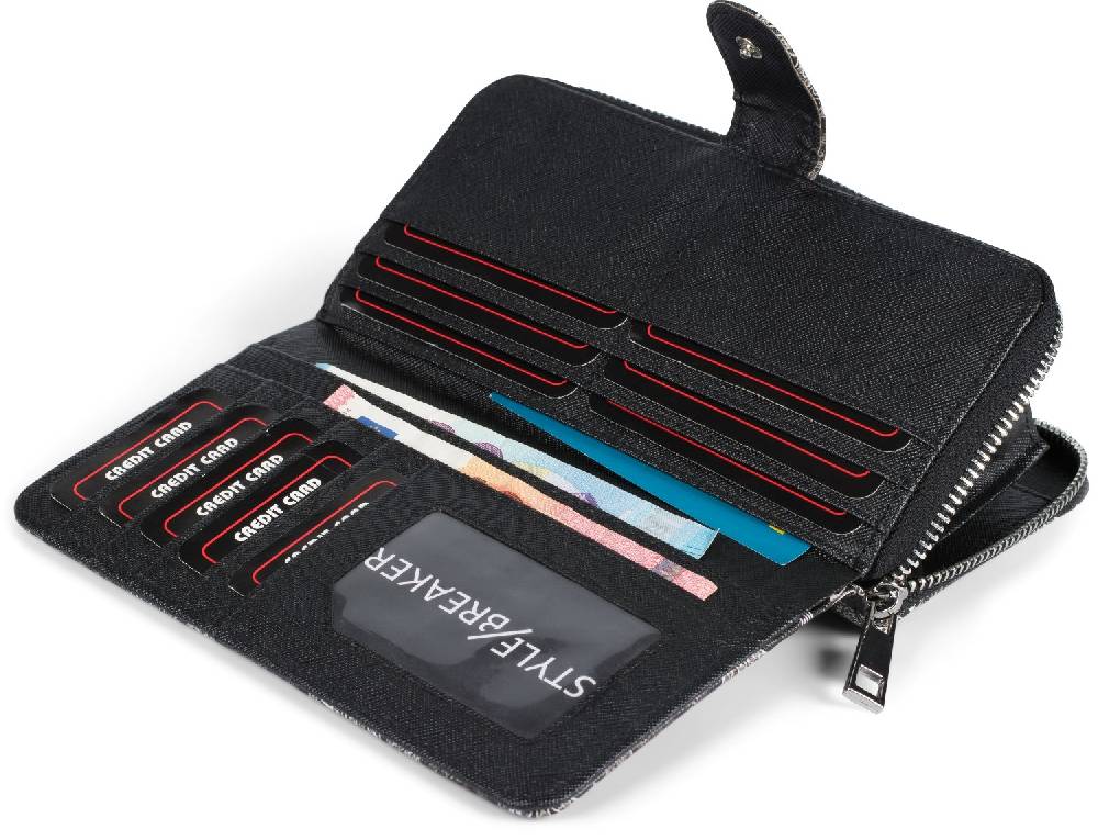 Stylebreaker Große Geldbörse Mit Totenkopf Paisley Print