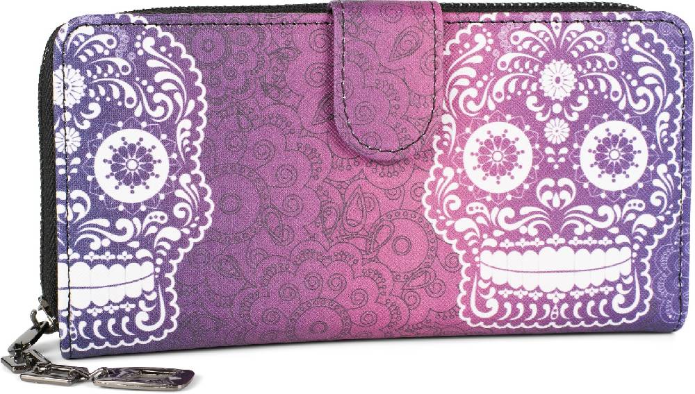 Stylebreaker Große Geldbörse Sugar Skull Totenkopf