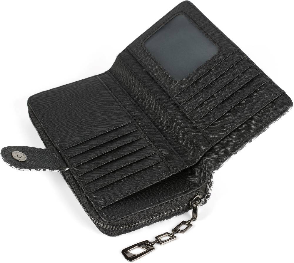 Stylebreaker Große Geldbörse Totenkopf Rosen Muster