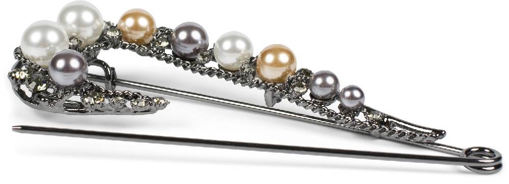 Stylebreaker Große Schmucknadel Mit Strass Und Perlen