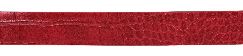 Stylebreaker Gürtel Krokoleder Optik Halbmond Schnalle