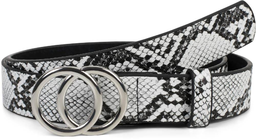 Stylebreaker Gürtel mit Schlangen Muster und Ringschnalle