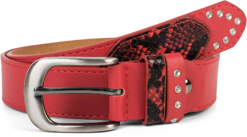 Stylebreaker Gürtel Mit Strass Und Details In Schlangen Optik