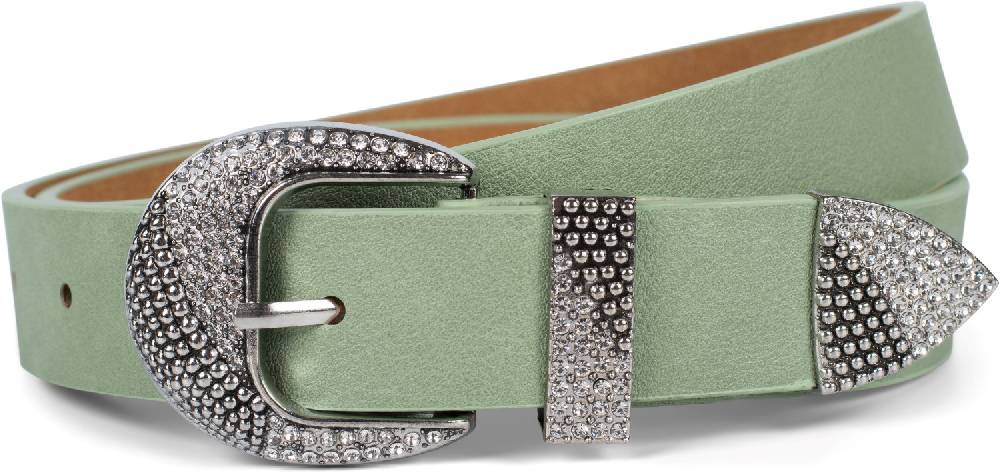 Stylebreaker Gürtel Unifarben Mit Halbrunder Schnalle Und Strass