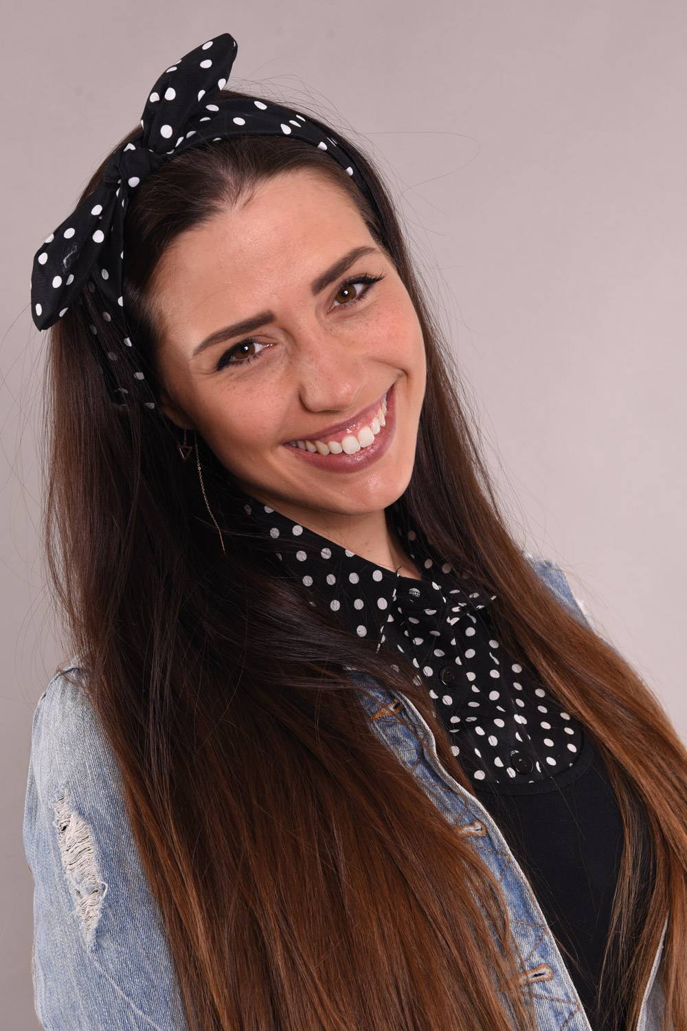 Stylebreaker Haarband Mit Punkte Muster Und Schleife