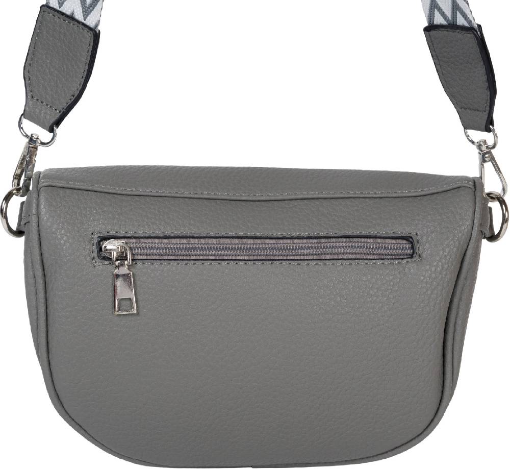 Stylebreaker Halbmond Crossbody Bag Zick-Zack Raute