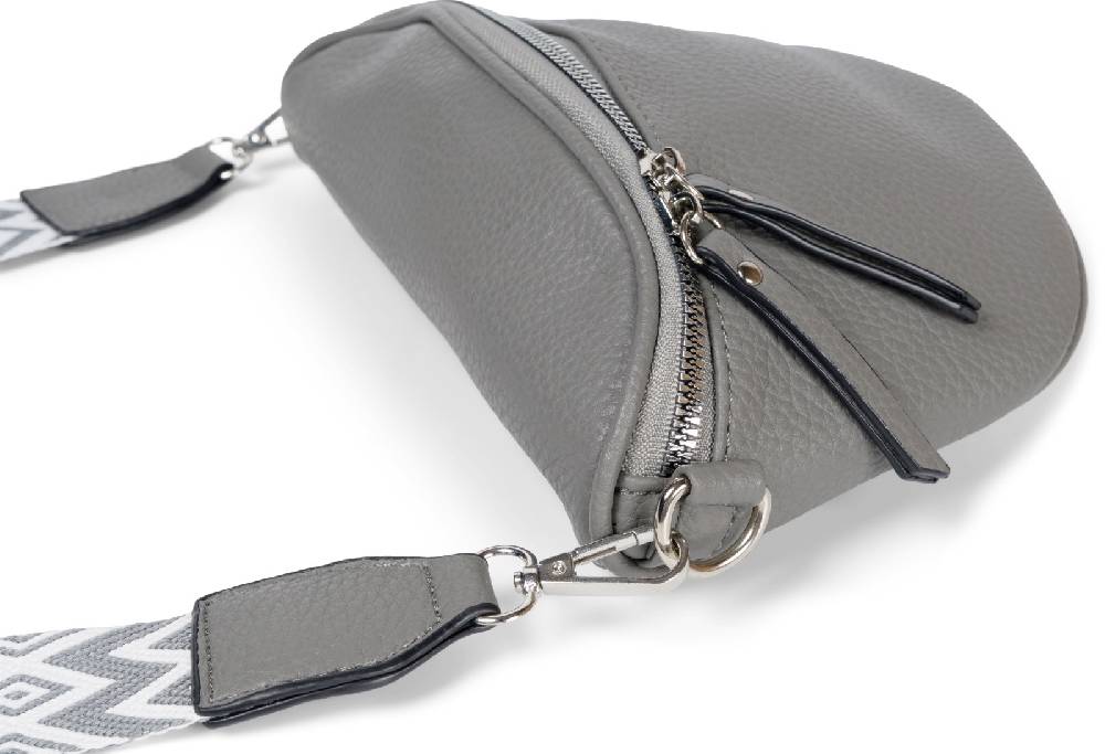 Stylebreaker Halbmond Crossbody Bag Zick-Zack Raute