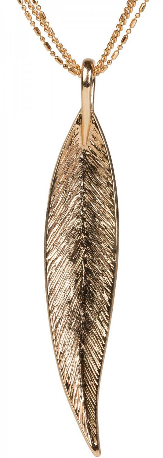 Stylebreaker Halskette Mit Blatt Anhänger Und Strass
