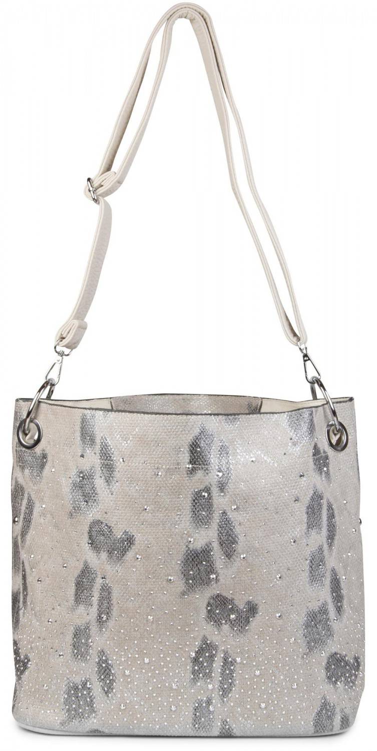 Stylebreaker Handtaschen Set Mit Strass Applikation In Schlangenleder Optik