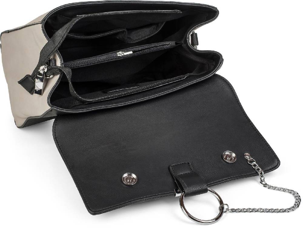 Stylebreaker Henkeltasche 2-Tone Mit Metall Ring Und Kette