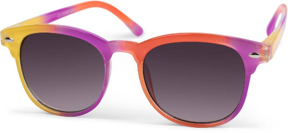Stylebreaker Kinder Nerd Sonnenbrille in Regenbogen Farben