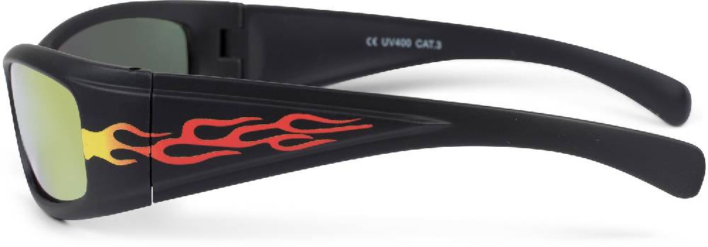 Stylebreaker Kinder Sport Sonnenbrille Mit Flammen Print