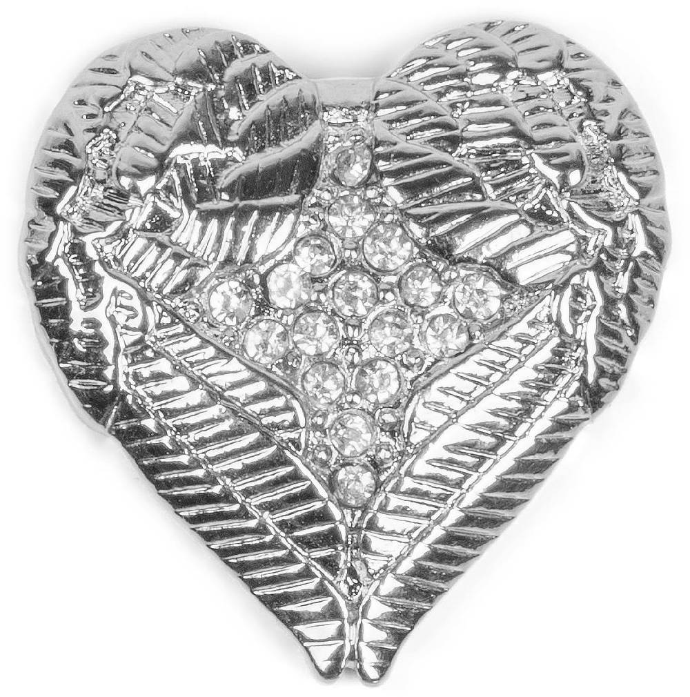 Stylebreaker Kleine Magnet Brosche mit Herz und Flügel