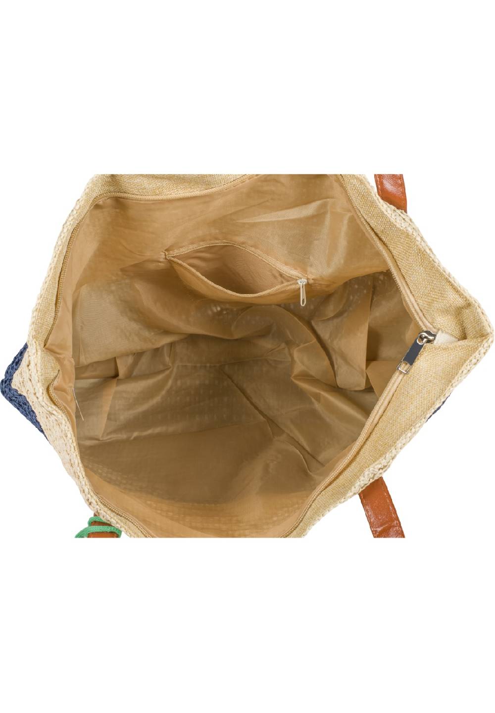 Stylebreaker Korbflecht Henkeltasche - Basttasche 2-Farbig