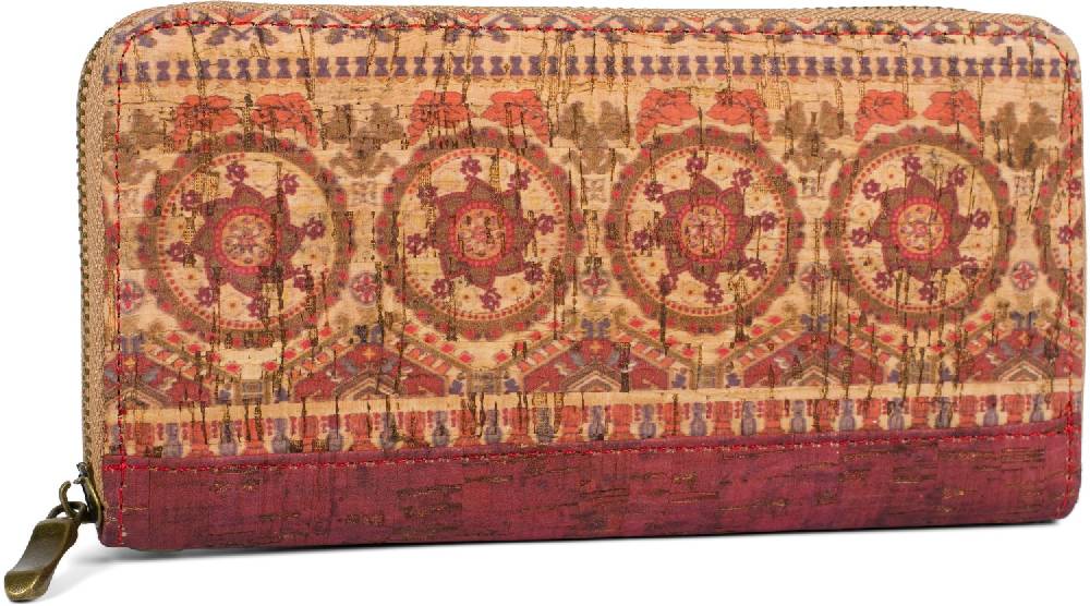Stylebreaker Kork Geldbörse mit buntem Muster Print